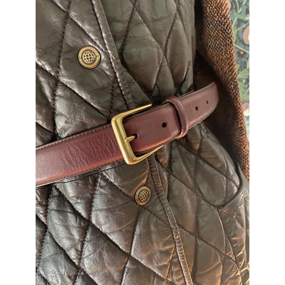 Ralph Lauren leather belt in oxblood, size 40